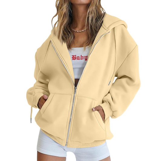 The Oversized Zip Hood